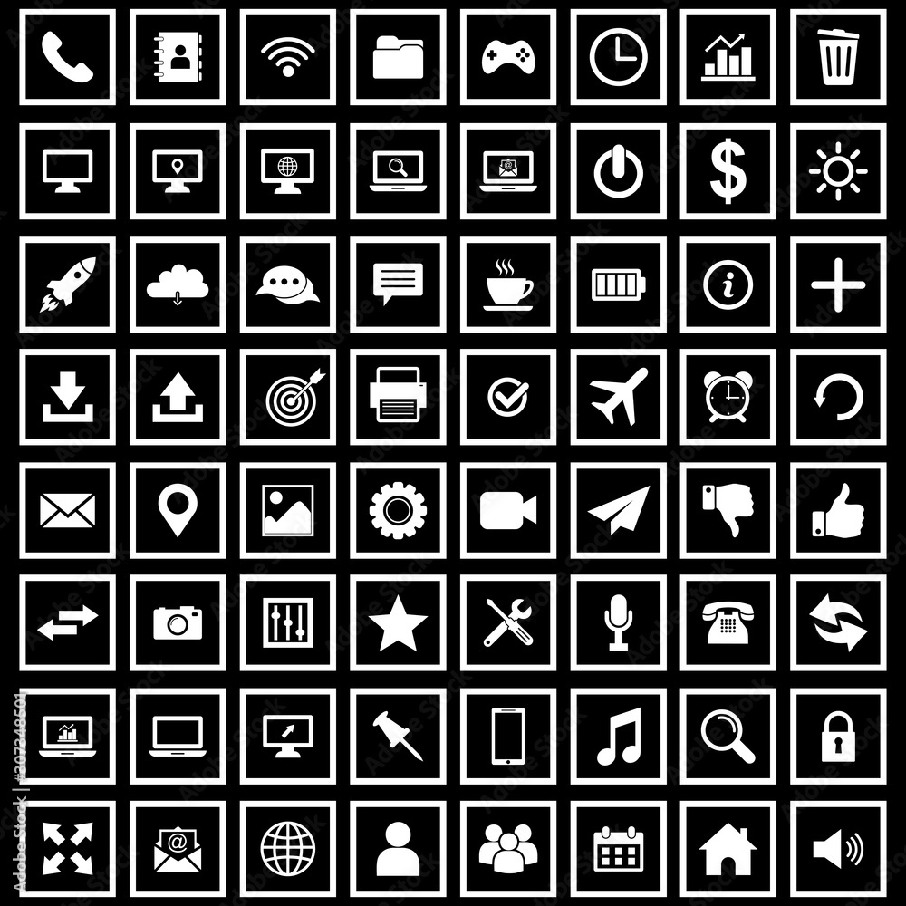 website icon set vector design symbol
