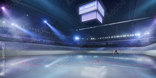 Canvas Print Ice hockey stadium.