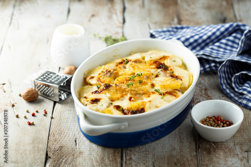 Photos Homemade potato gratin with cream