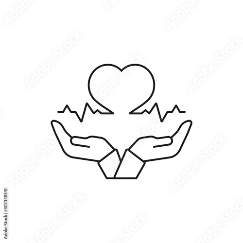 critical illness insurance - minimal line web icon. simple vector illustration. concept for infographic, website or app.