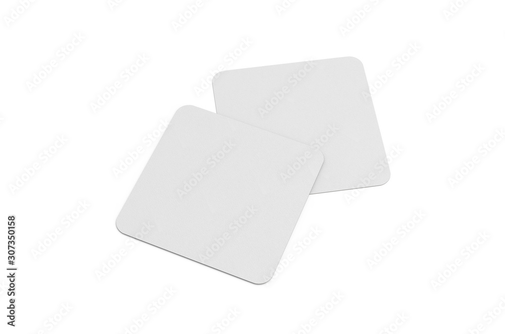 Square round corner business card, mock up template for business card, invitation car, greeting card, flyer and brochure, 3d illustration Square round corner business card, mock up template for business card, invitation car, greeting card, flyer and brochure, 3d illustration