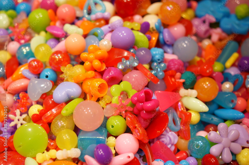 A collection of cute handcrafted plastic materials A collection of cute handcrafted plastic materials
