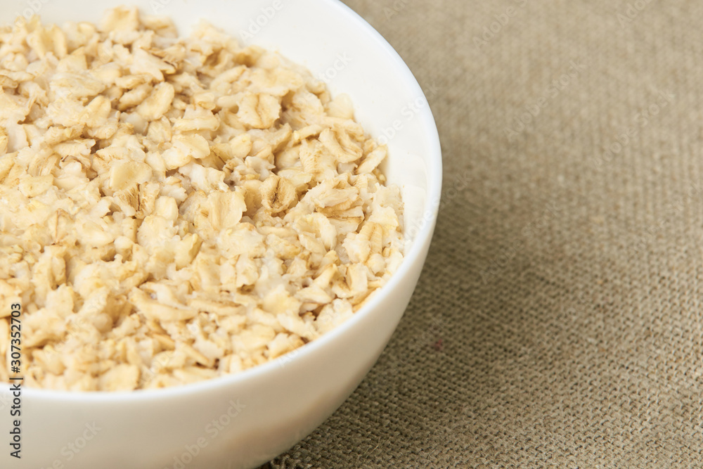 Oatmeal breakfast bowl. Organic healthy food pure Oatmeal breakfast bowl. Organic healthy food pure