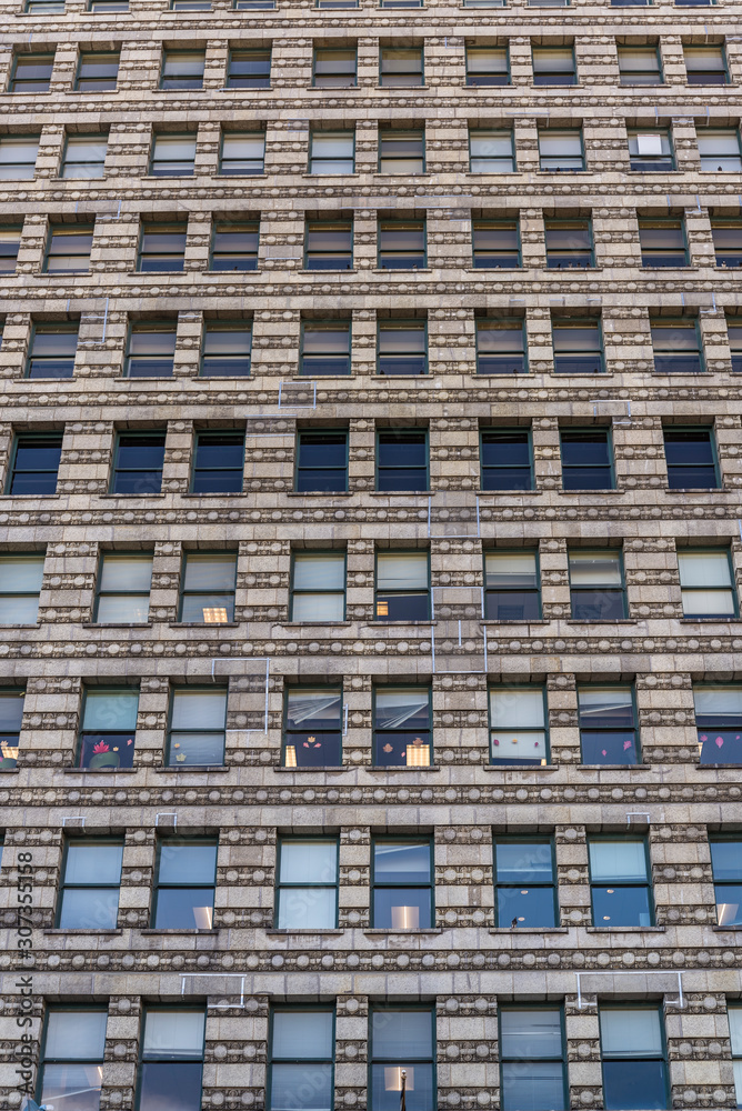 Facade of an office building in the Loop area, Chicago, Illinois, USA Facade of an office building in the Loop area, Chicago, Illinois, USA