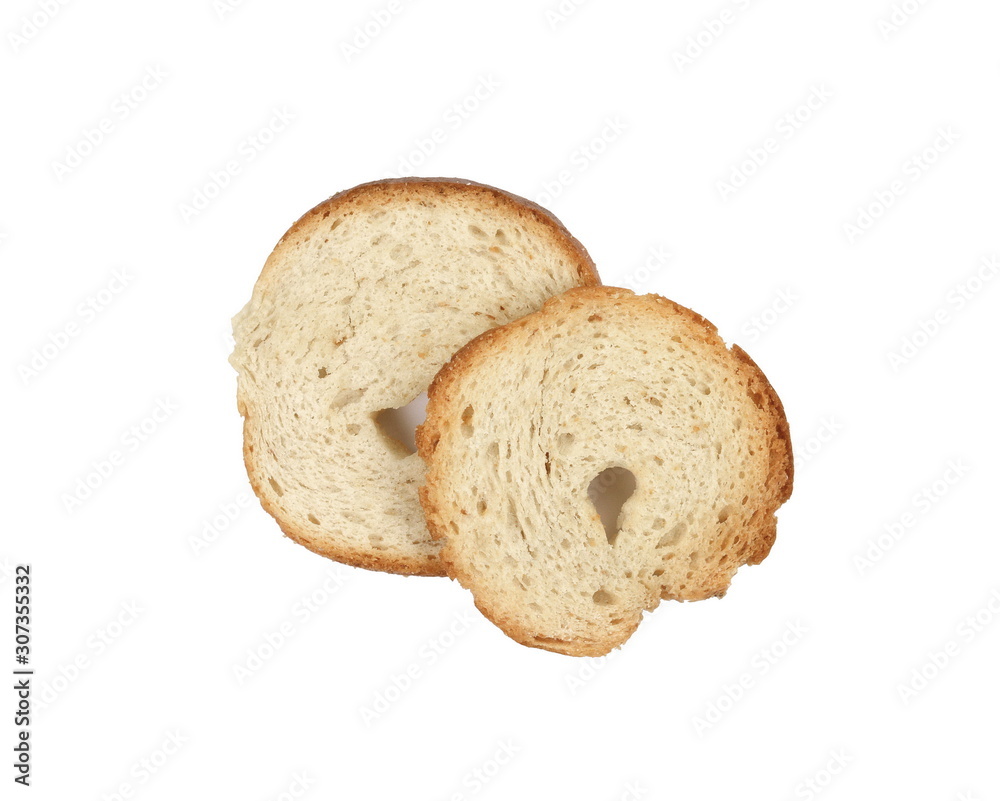 Bake rolls. Mini bread chips isolated on white background. Bake rolls. Mini bread chips isolated on white background.