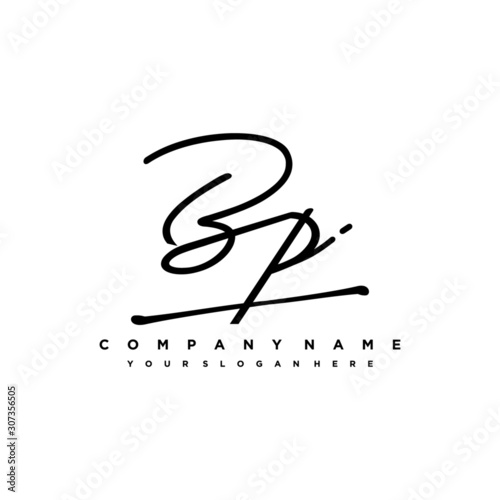 Canvas-taulu BP initials signature logo