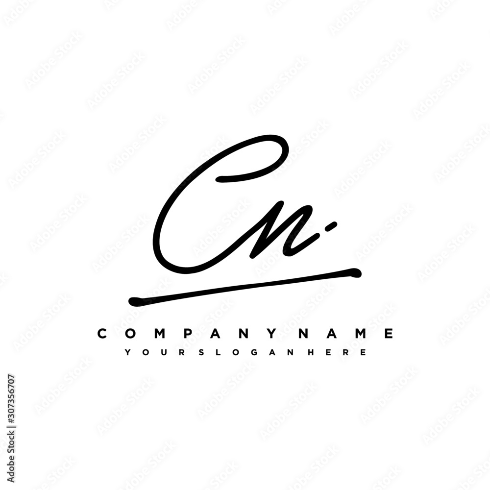 CN initials signature logo. Handwriting logo vector templates. Hand drawn Calligraphy lettering Vector illustration. CN initials signature logo. Handwriting logo vector templates. Hand drawn Calligraphy lettering Vector illustration.