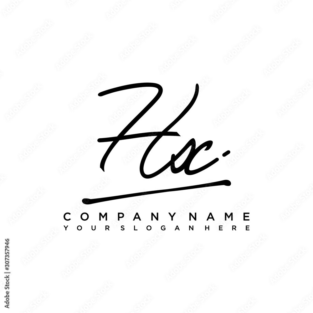 HX initials signature logo. Handwriting logo vector templates. Hand drawn Calligraphy lettering Vector illustration. HX initials signature logo. Handwriting logo vector templates. Hand drawn Calligraphy lettering Vector illustration.