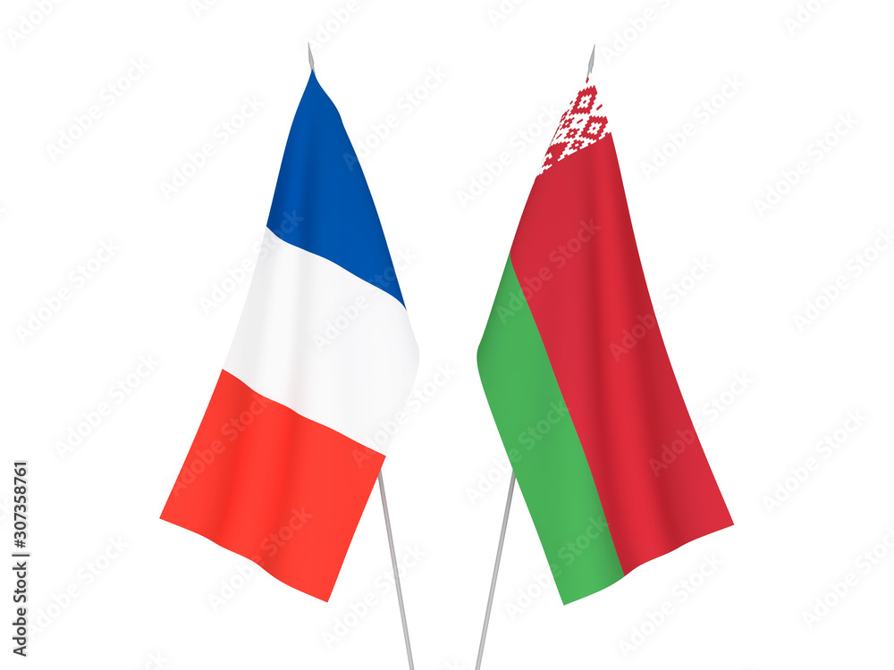 France and Belarus flags