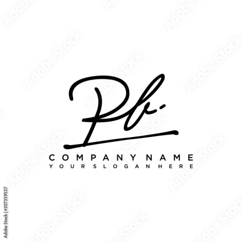 PB initials signature logo. Handwriting logo vector templates. Hand drawn Calligraphy lettering Vector illustration.