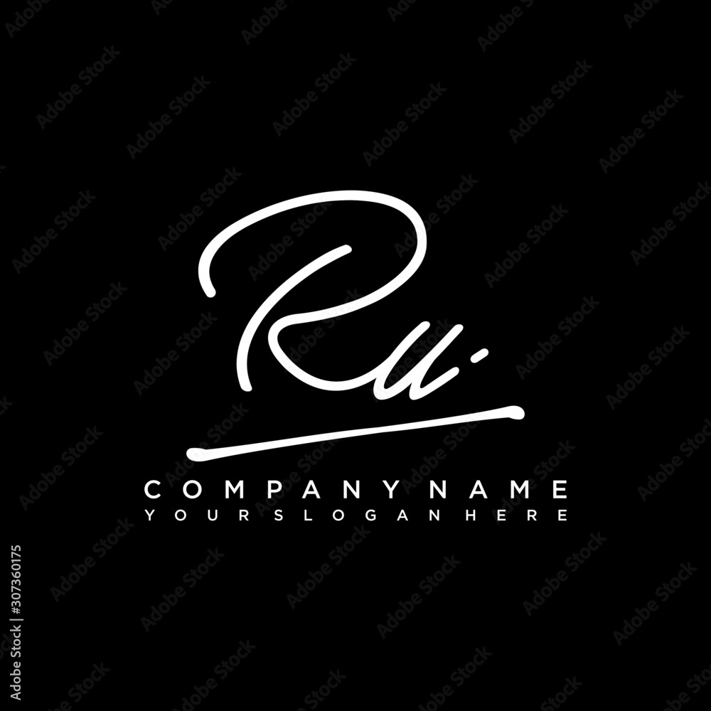 RU initials signature logo. Handwriting logo vector templates. Hand drawn Calligraphy lettering Vector illustration. RU initials signature logo. Handwriting logo vector templates. Hand drawn Calligraphy lettering Vector illustration.