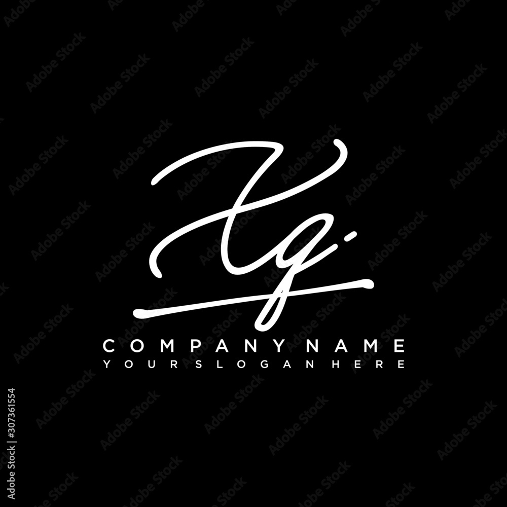 XQ initials signature logo. Handwriting logo vector templates. Hand drawn Calligraphy lettering Vector illustration.