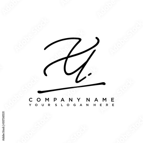 XL initials signature logo. Handwriting logo vector templates. Hand drawn Calligraphy lettering Vector illustration.