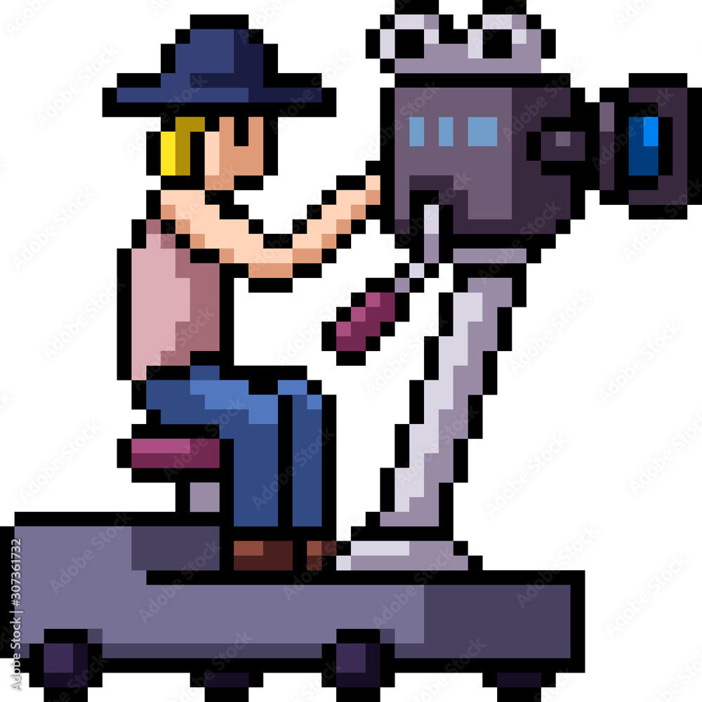 Fototapeta premium vector pixel art director