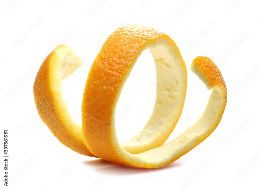 Orange peels isolated on white background Orange peels isolated on white background