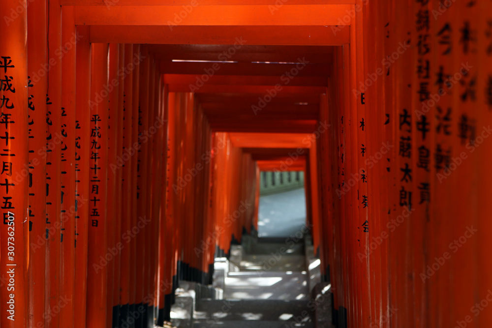 Fototapeta premium Japanese red wooden temple gates