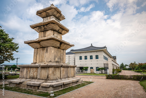 Three stories stupa of Goseonsa temple site Gyeongju South Korea photo