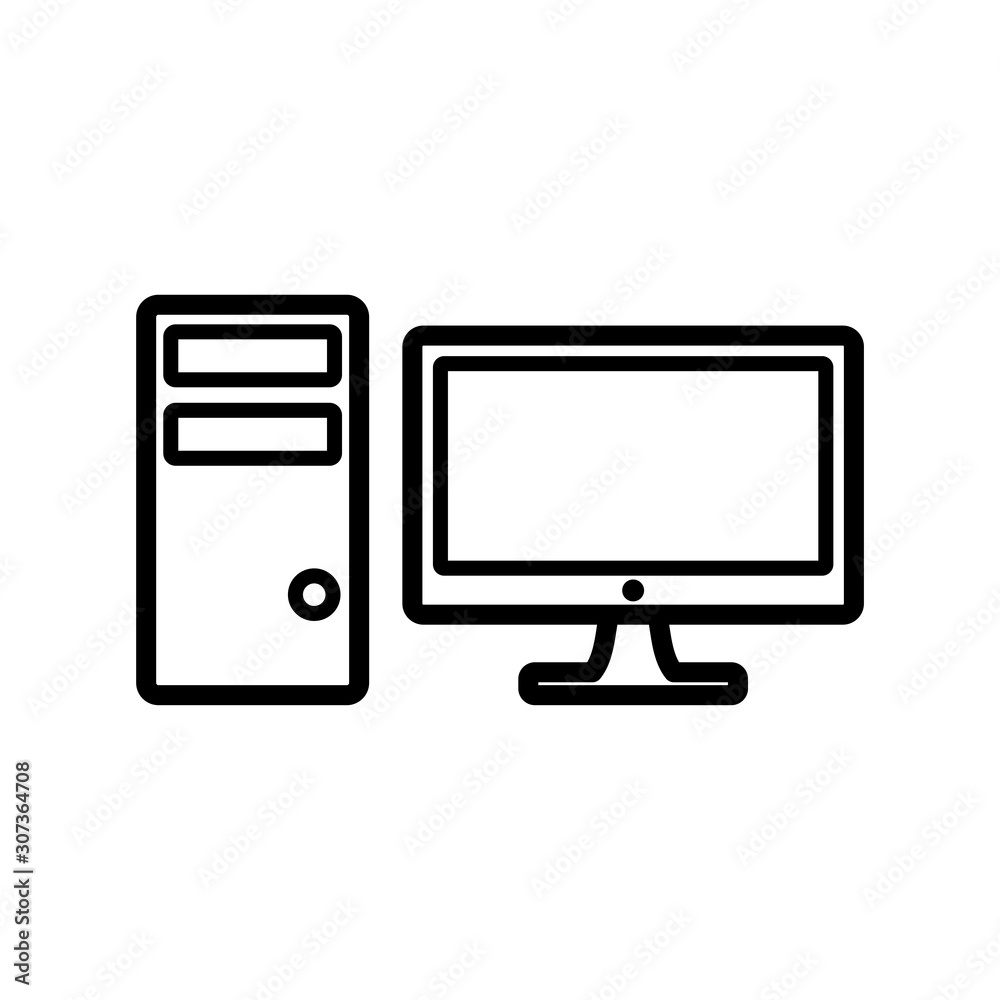 computer - cpu icon vector design template computer - cpu icon vector design template