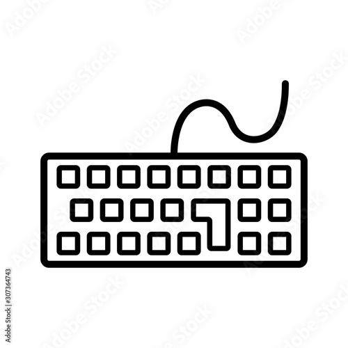 keyboard computer icon vector design template