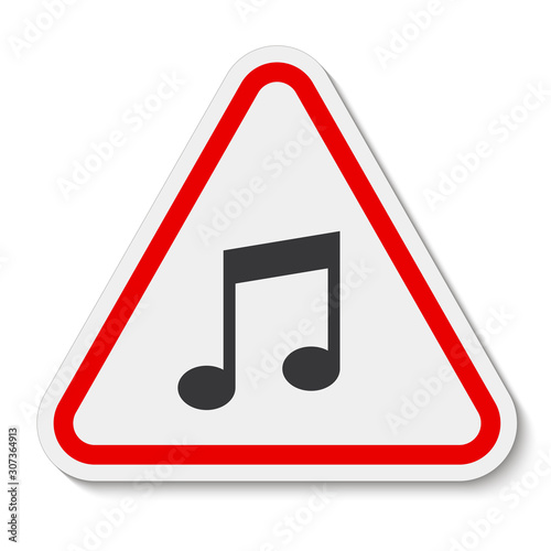 No Music Sing Isolate On White Background,Vector Illustration