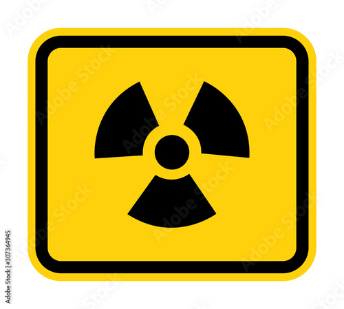 Radiation Hazard Symbol Sign Isolate on White Background,Vector Illustration