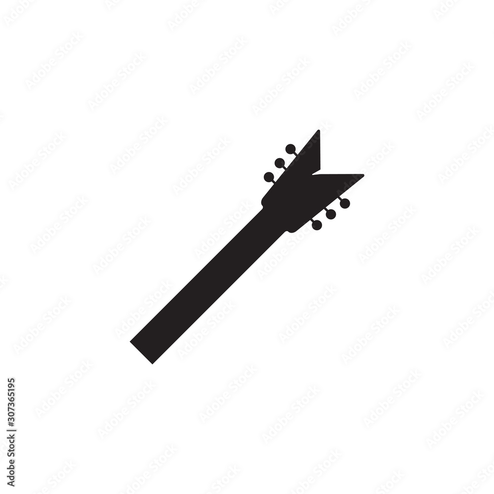 Guitar neck icon design template vector isolated Guitar neck icon design template vector isolated