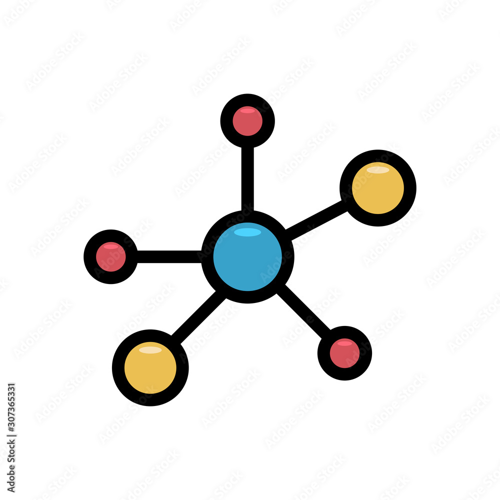 molecular - atom icon vector design template molecular - atom icon vector design template