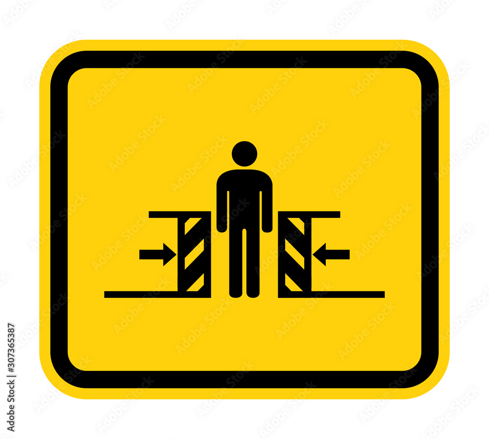 Body Crush Force From Two Sides Symbol Sign Isolate on White Background,Vector Illustration Body Crush Force From Two Sides Symbol Sign Isolate on White Background,Vector Illustration