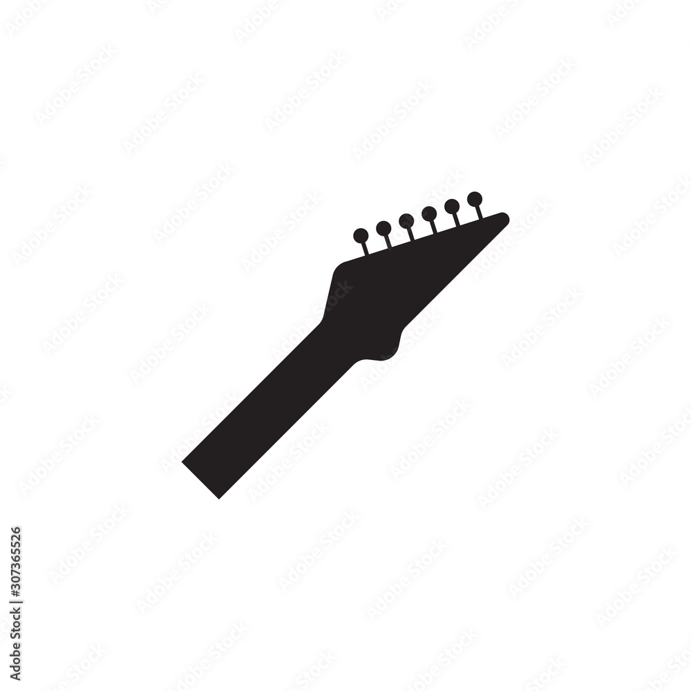 Obraz premium Guitar neck icon design template vector isolated