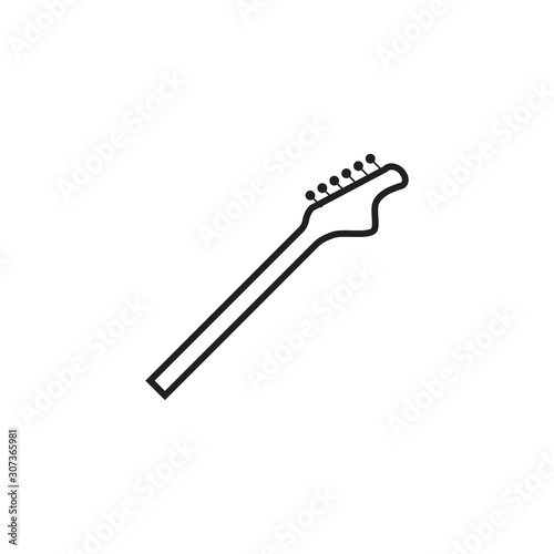 Guitar neck icon design template vector isolated