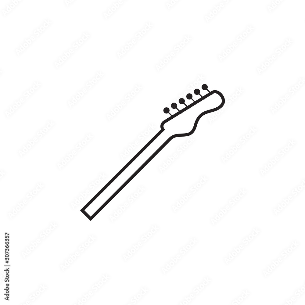 Guitar neck icon design template vector isolated Guitar neck icon design template vector isolated