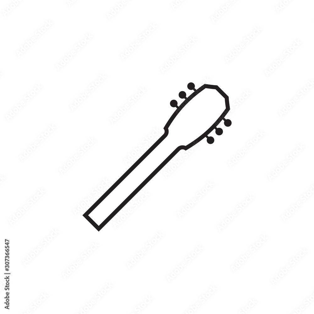 Guitar neck icon design template vector isolated Guitar neck icon design template vector isolated