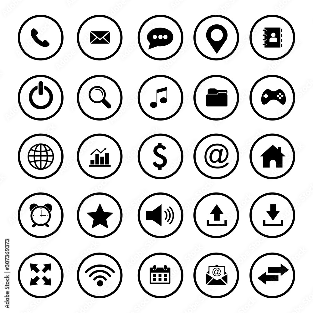 website icon set vector design symbol website icon set vector design symbol