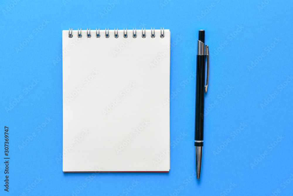 Empty notebook and pen - top view. High resolution photo. Empty notebook and pen - top view. High resolution photo.
