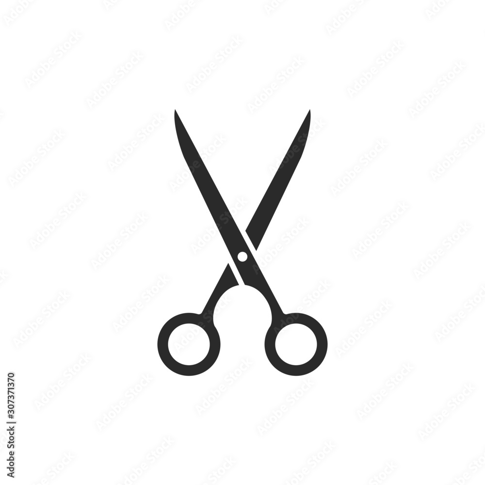 Scissors Icon Vector Illustration - obrazy, fototapety, plakaty 