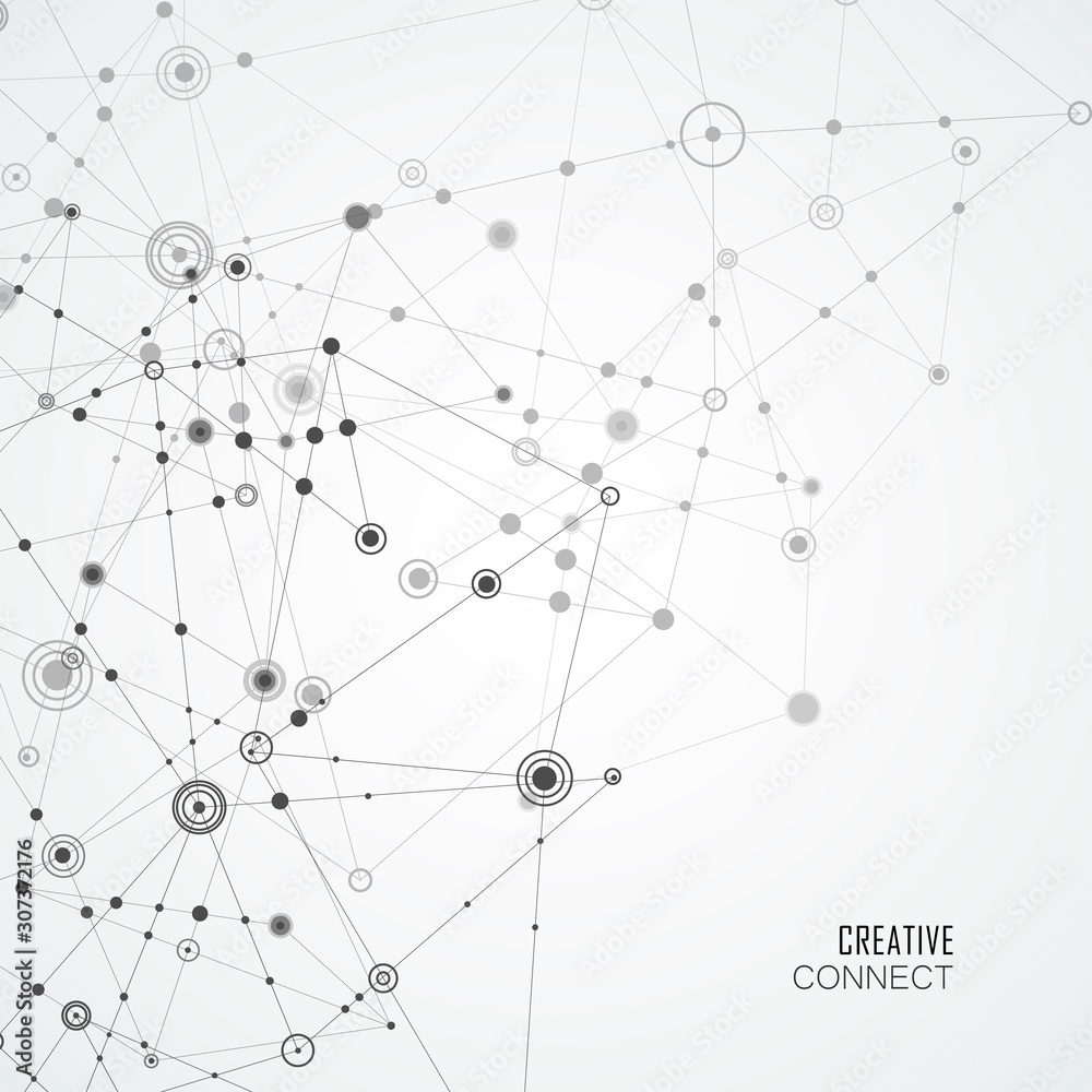 Network connection structure on white background. Vector network concept Network connection structure on white background. Vector network concept
