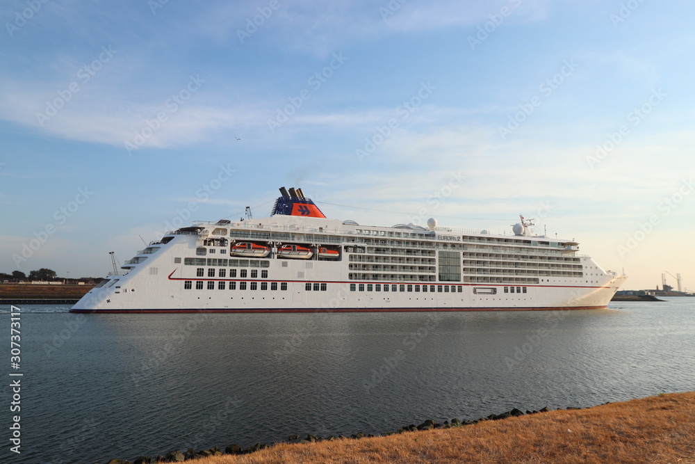IJmuiden, the Netherlands -July 27th 2018: MS Europa 2, operated by Hapag-Lloyd  Cruises Stock Photo | Adobe Stock