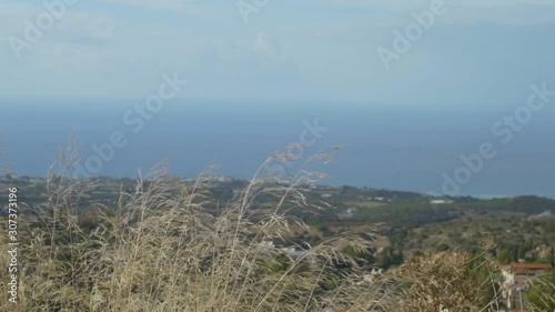 Panoramic view of the city and sea.