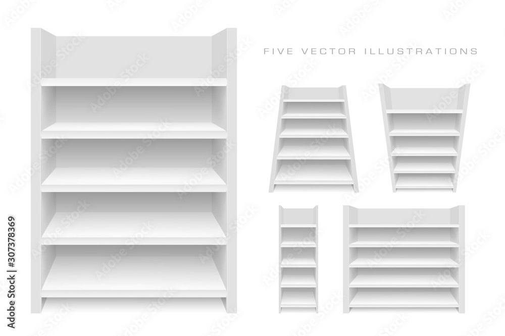 Empty showcases Illustrations Empty showcases Illustrations