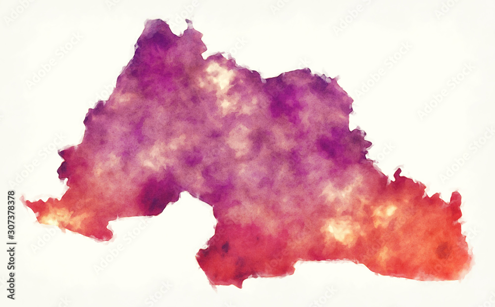 Grand Gedeh county watercolor map of Liberia Grand Gedeh county watercolor map of Liberia