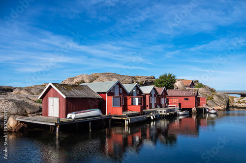 Blick auf den Ort Smögen in Schweden