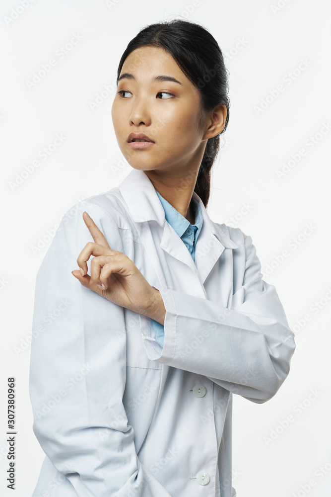 portrait of a female doctor isolated on white portrait of a female doctor isolated on white