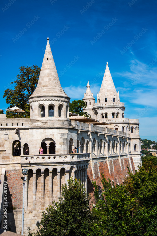 the Fisherman’s Bastion. The construction of the Fisherman’s Bastion started just before the Matthias Church was finished by 1896, the thousandth birthday of the Hungarian state.