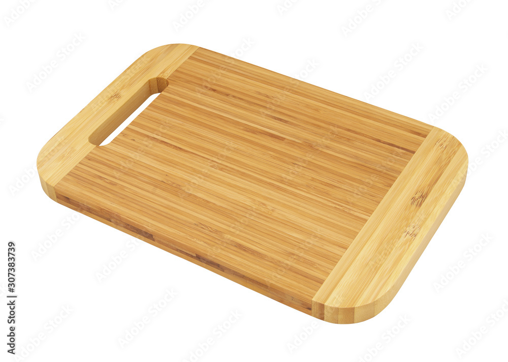 Bamboo cutting board isolated on white background Bamboo cutting board isolated on white background