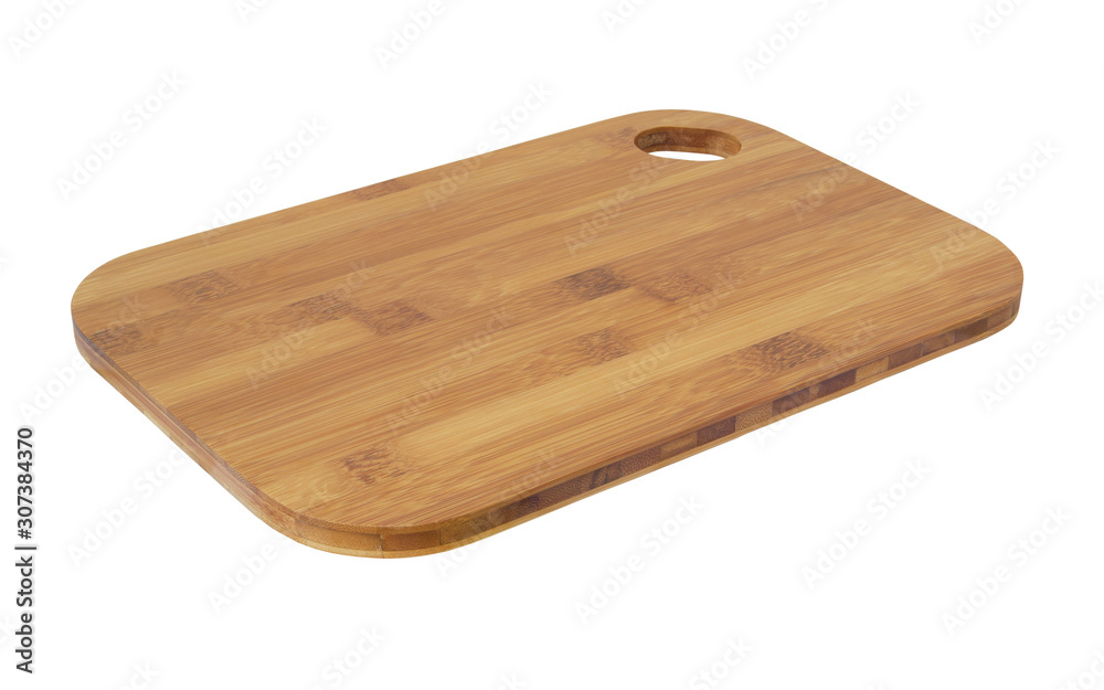Bamboo cutting board isolated Bamboo cutting board isolated
