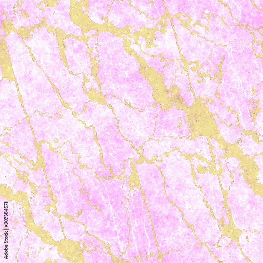 Seamless pink gold watercolor marble texture