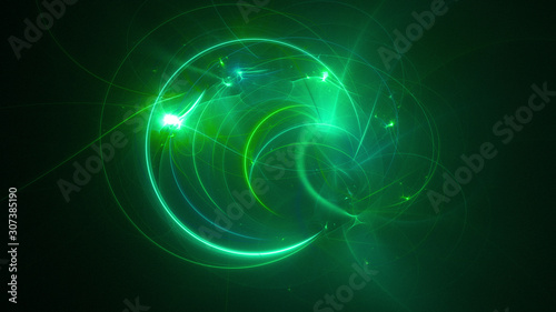 3D rendering abstract background in aqua menthe color