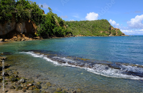 Fototapeta Naklejka Na Ścianę i Meble -  Dominica coast and shore at Calibishie, Dominica, Caribbean