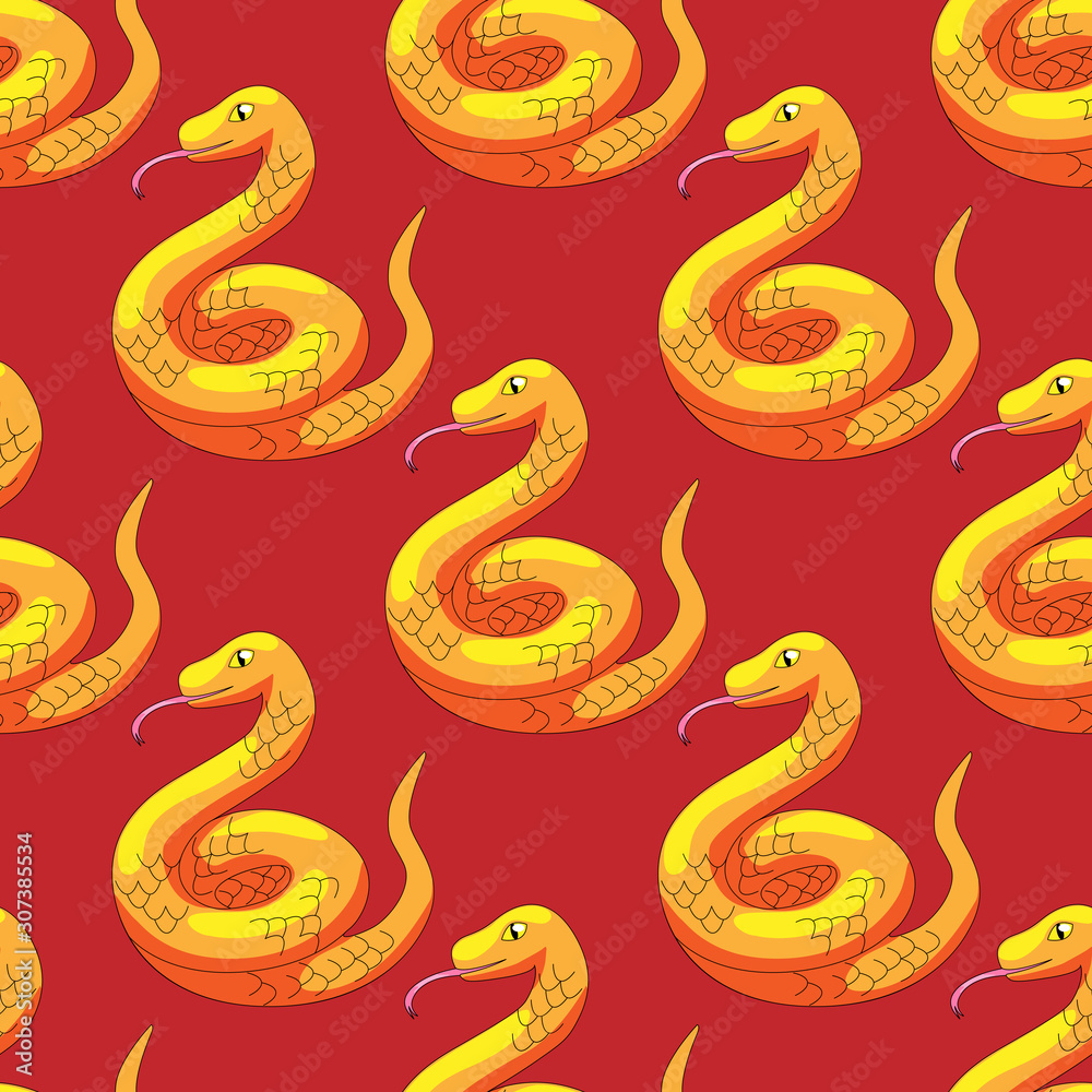 Obraz premium snake seamless pattern