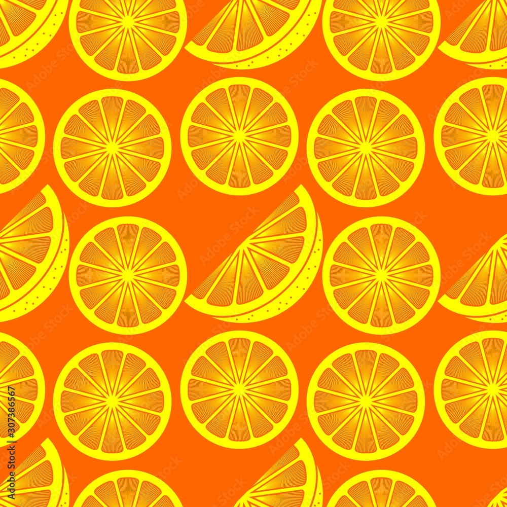 Seamless pattern with lemon slices. Vector illustration Seamless pattern with lemon slices. Vector illustration